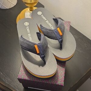 Tory Burch 70s flip flops color Perfect Navy NWT